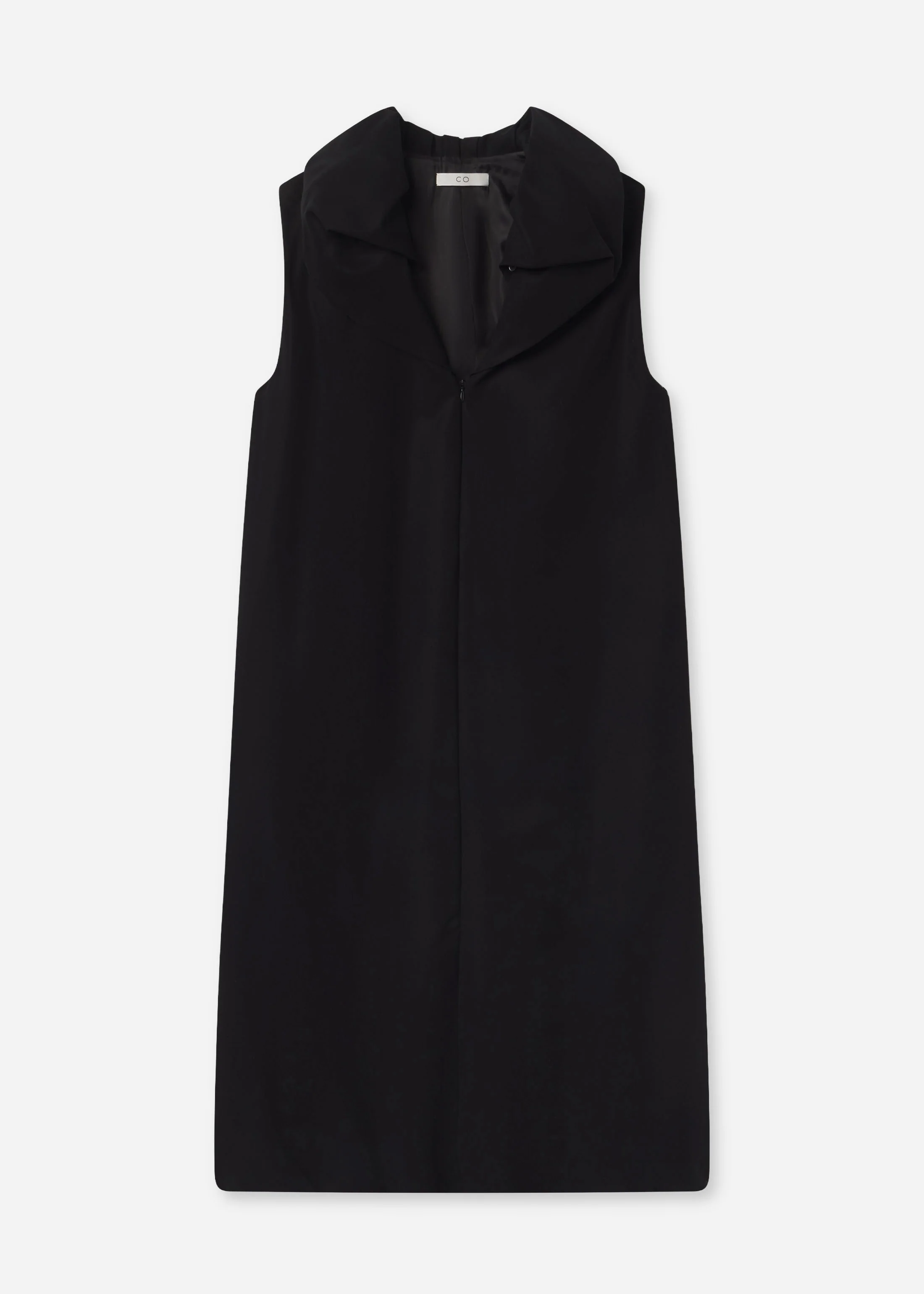 Cloud Collar Tank Dress in Cotton - Black - Image 4